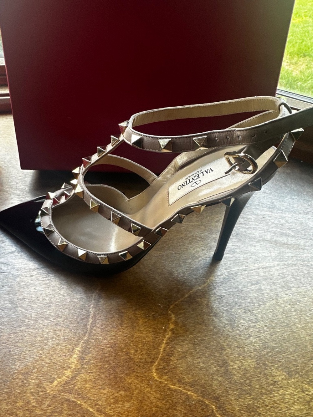 Valentino Rockstud 100mm Slingback — Black Original